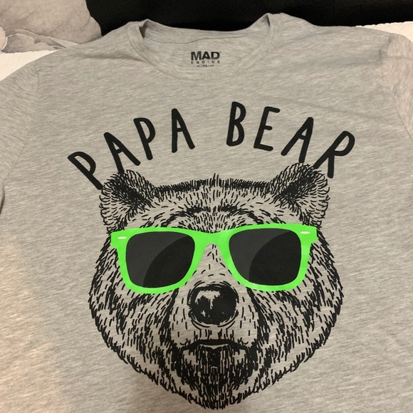 Men’s soft grey tee, Papa Bear shirt - Picture 1 of 3